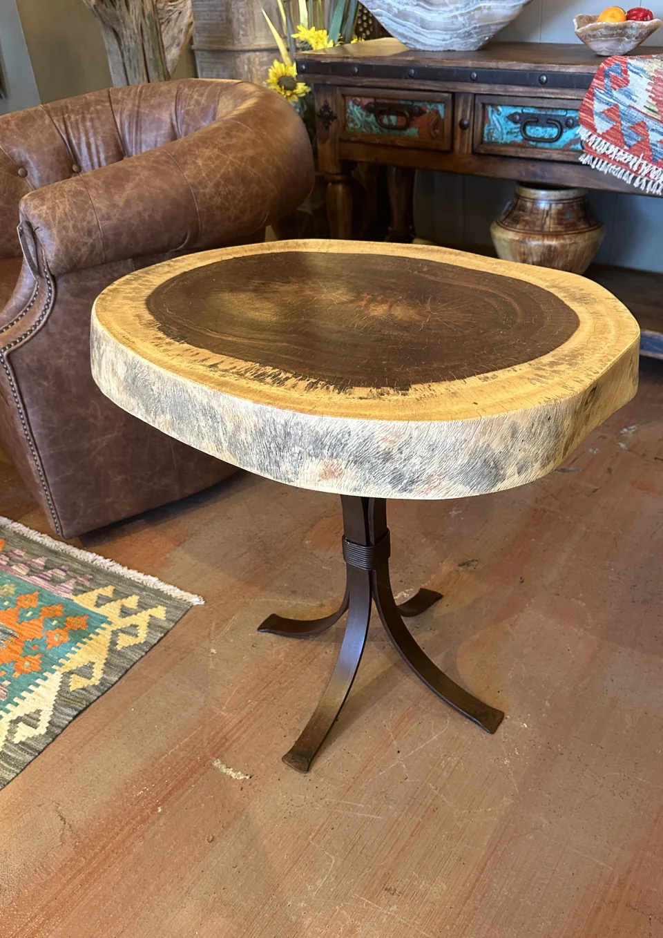 Live-Edge Parota End Table