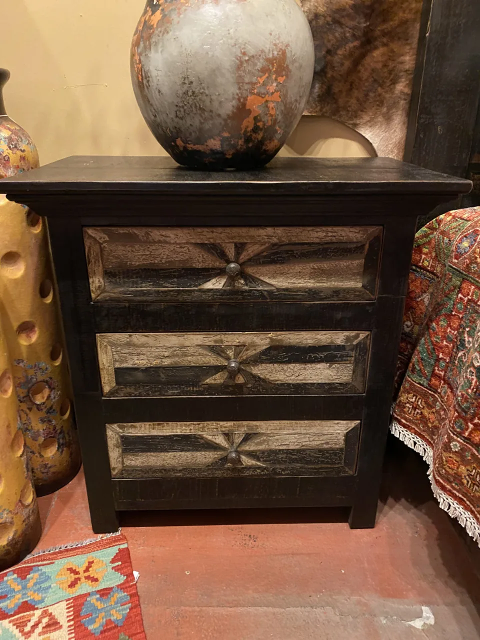 Starbust Nightstand in Black Wash