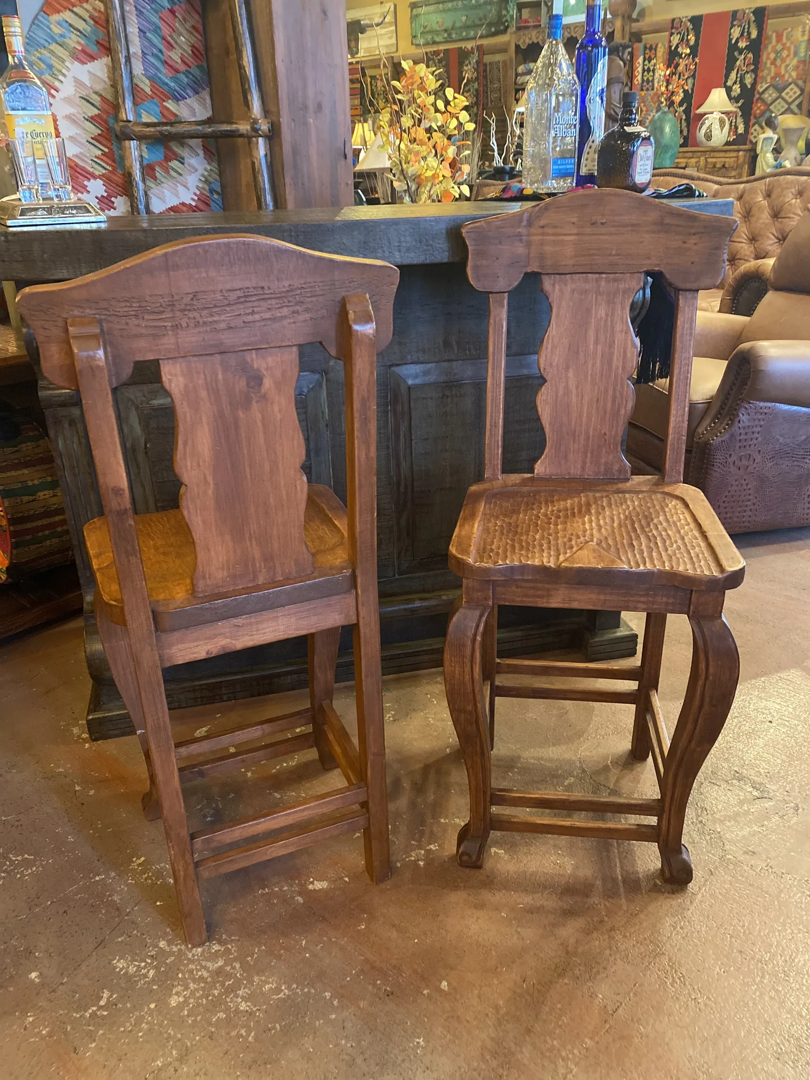 Chiseled Wormwood Barstool