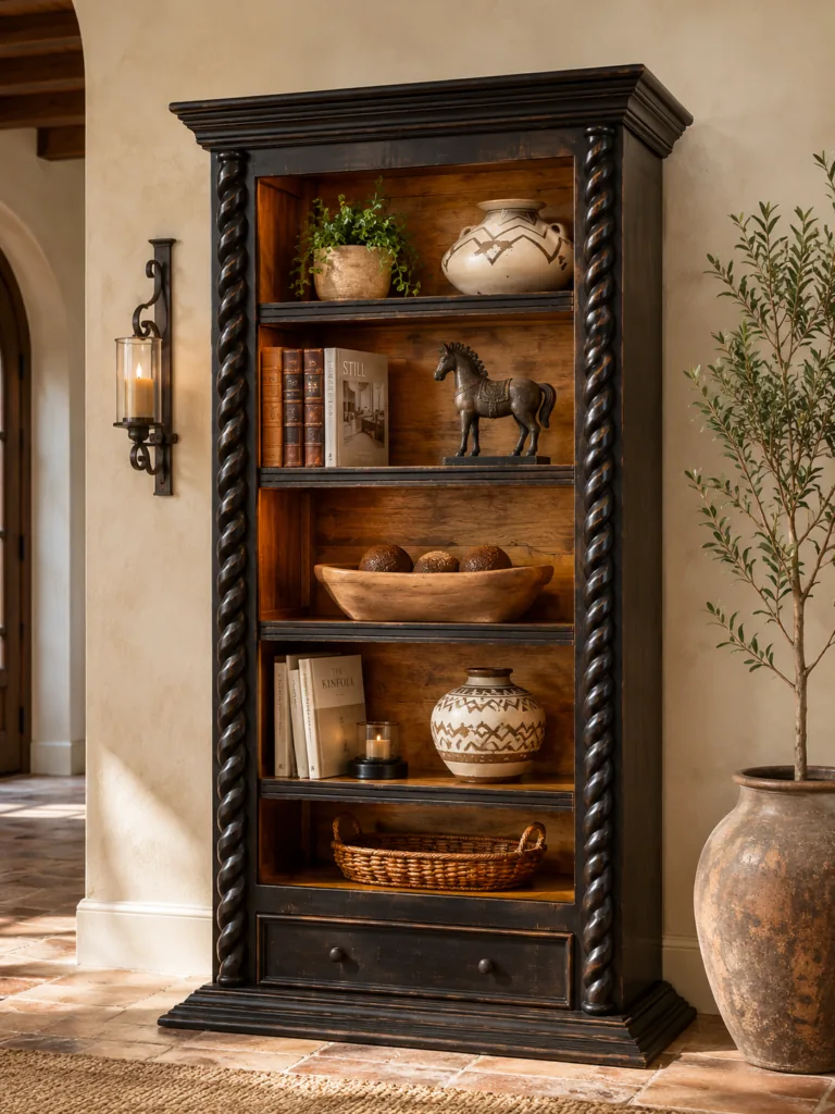 Black Wash Bookcase