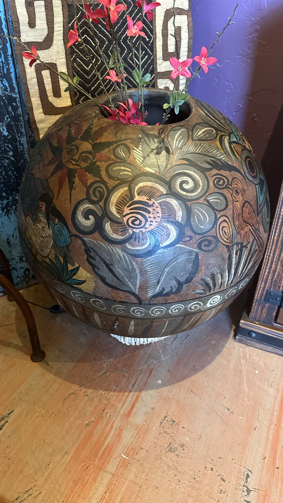 Hand-Painted Sphere Vase
