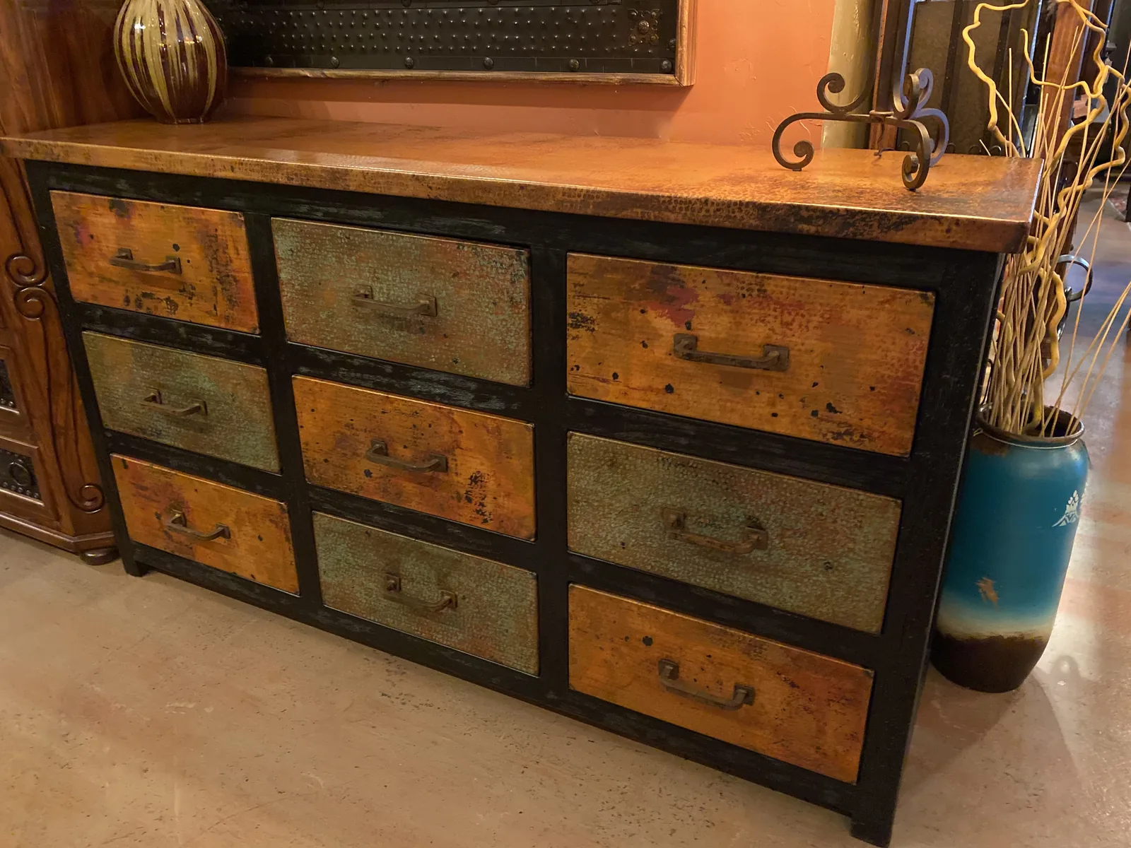 Checkered Copper Dresser