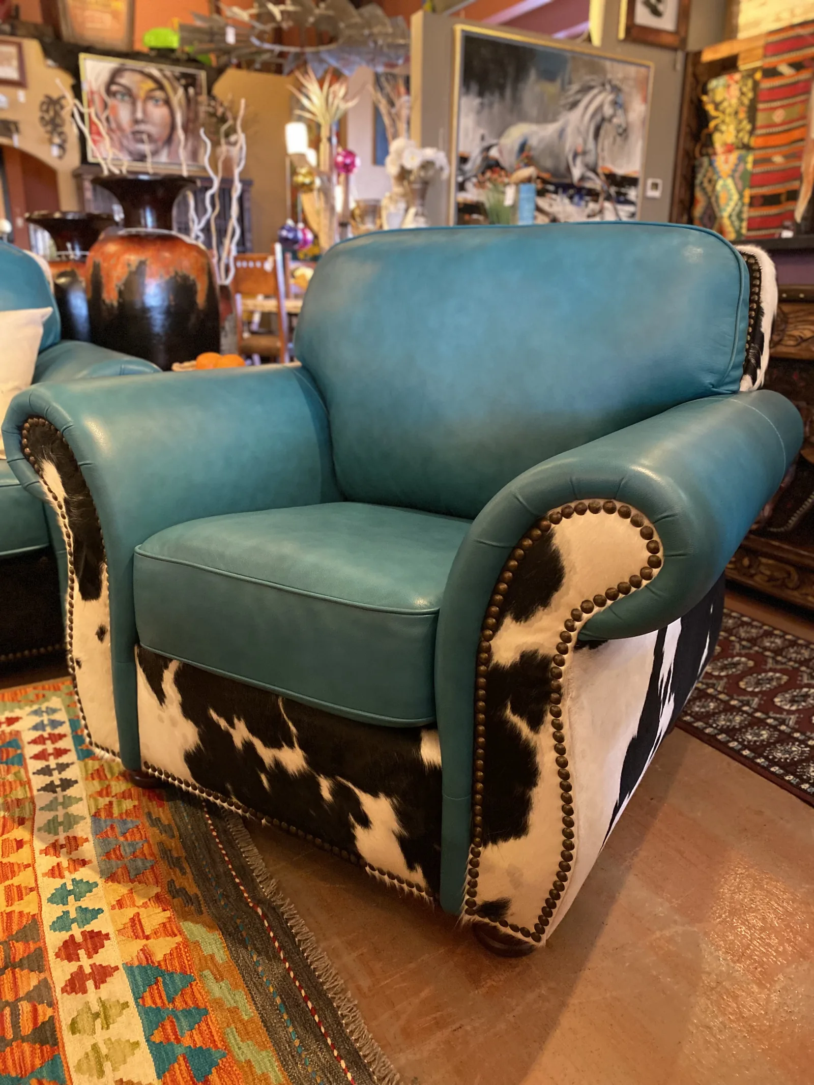 Silverado Leather & Cowhide Armchair
