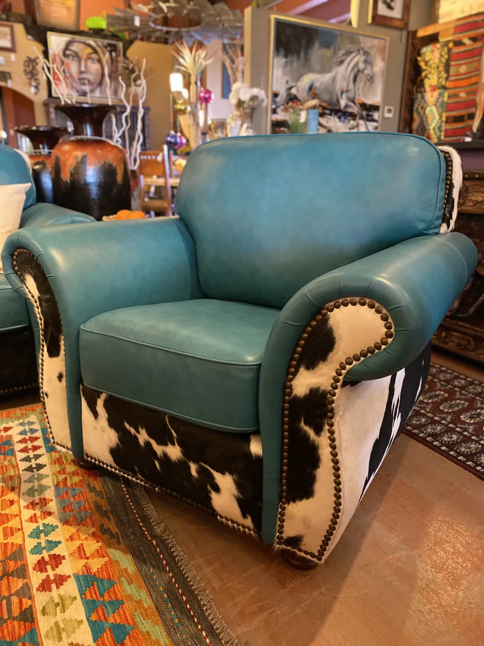 Silverado Leather & Cowhide Armchair