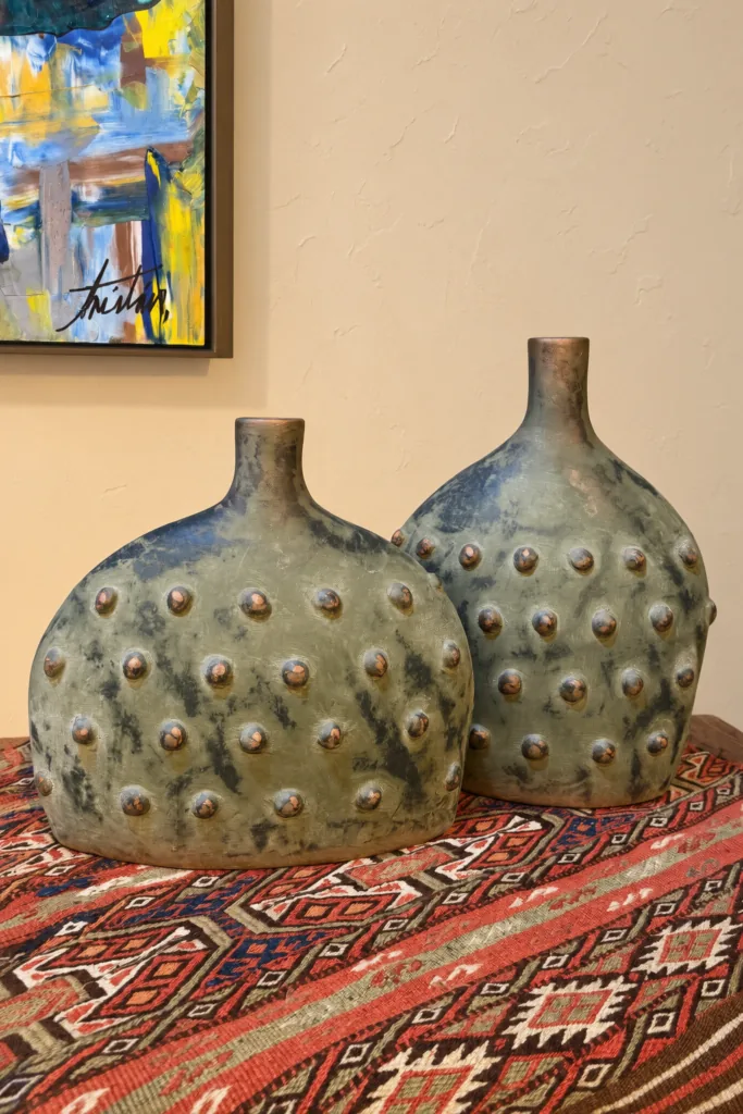 Mottled Vase Duo