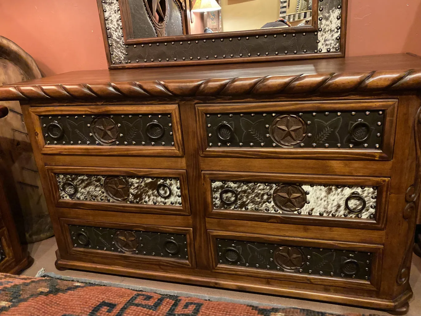 Lone Star Cowhide Dresser