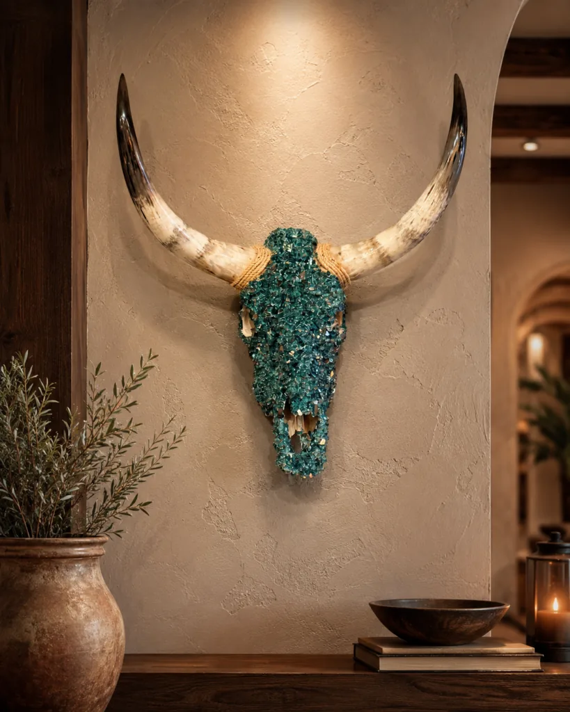 Turquoise Mosaic Longhorn Skull