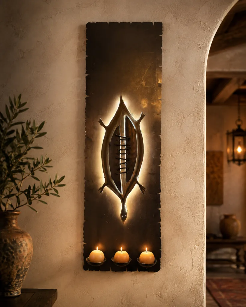 Tortuga Iron Sconce Candle Holder