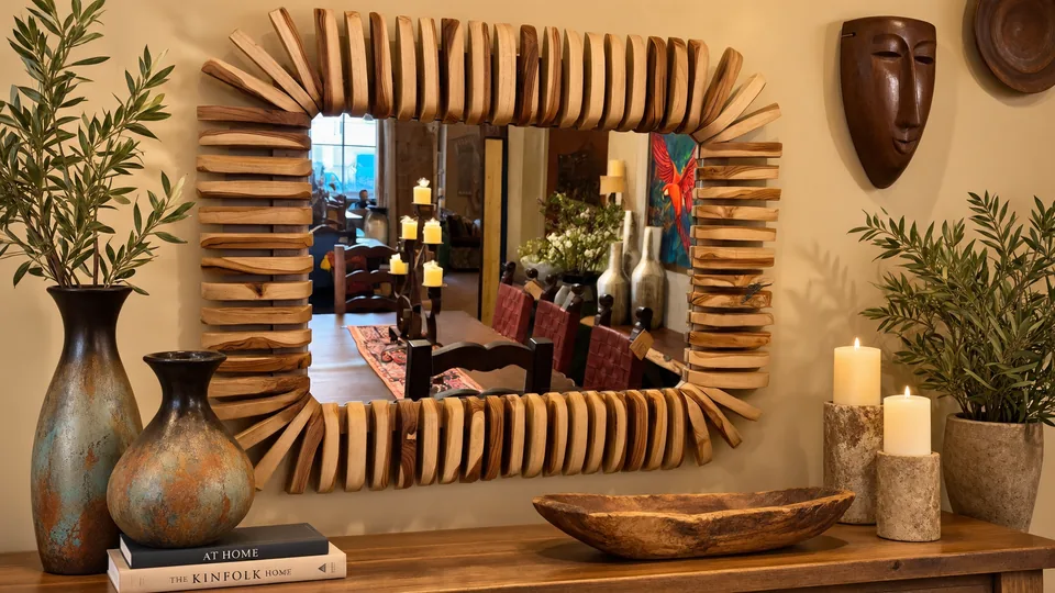Teak Mirror