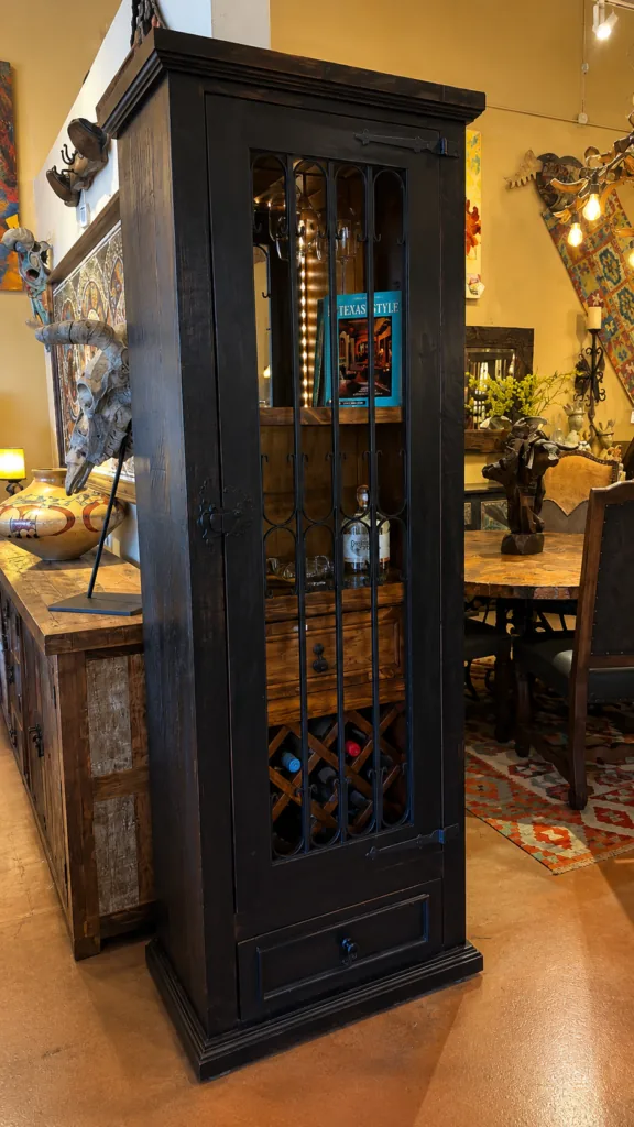 Black Wash Wine Cabinet
