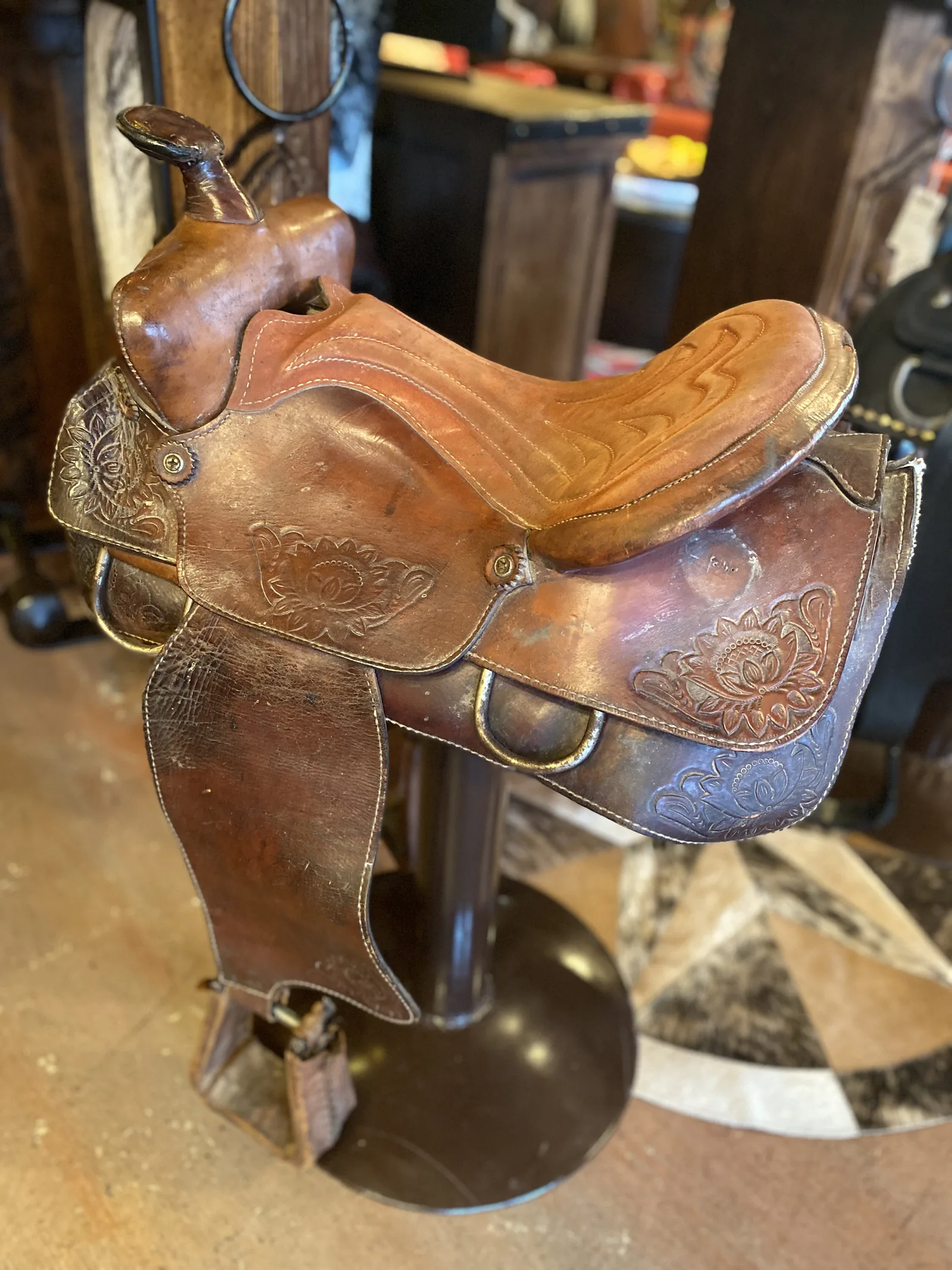 Old Saddle Stool