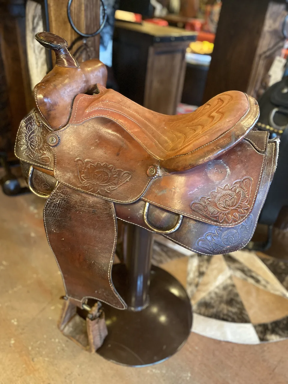 Old Saddle Stool
