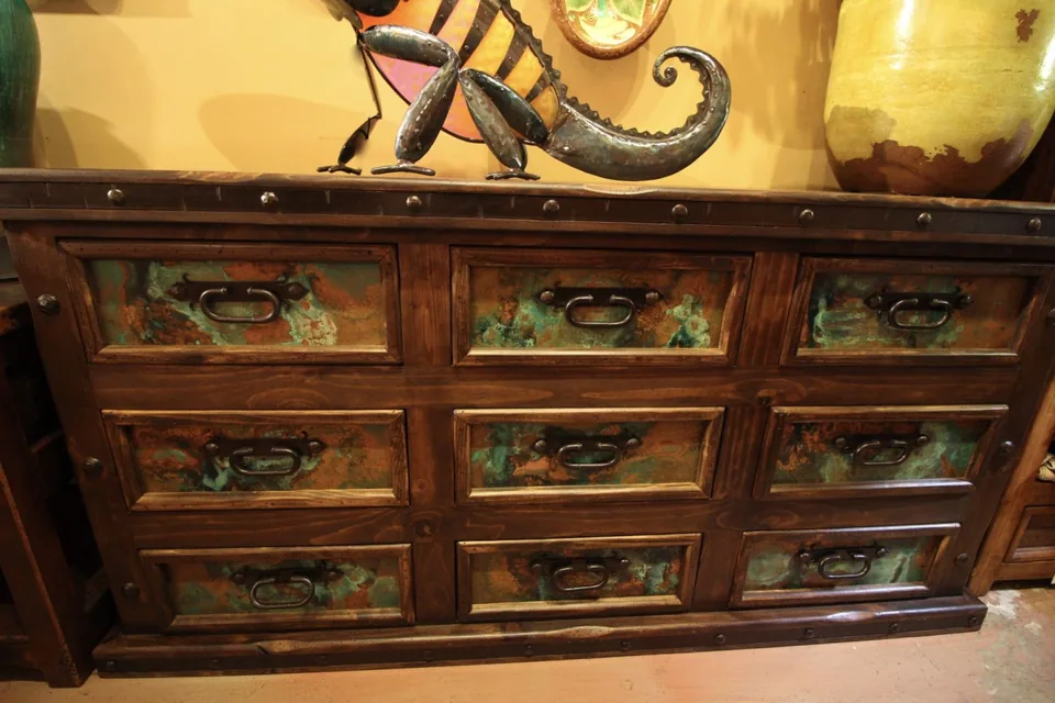 Hacienda XL Acid Washed Copper Dresser (doable in regular copper)