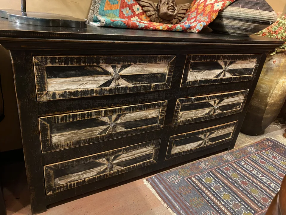Starbust Dresser in Black Wash