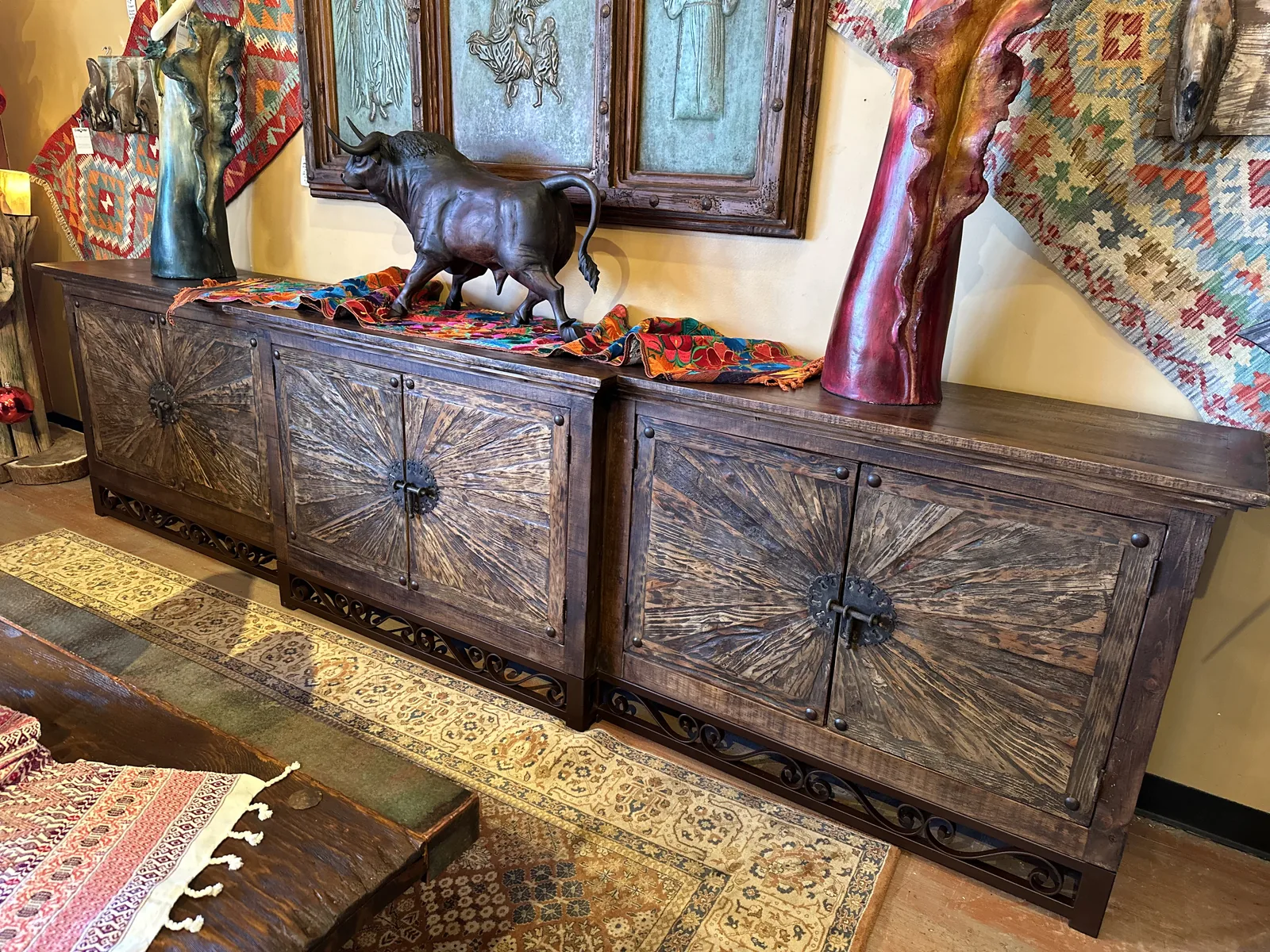 Starburst Chipped Wood XXL Buffet