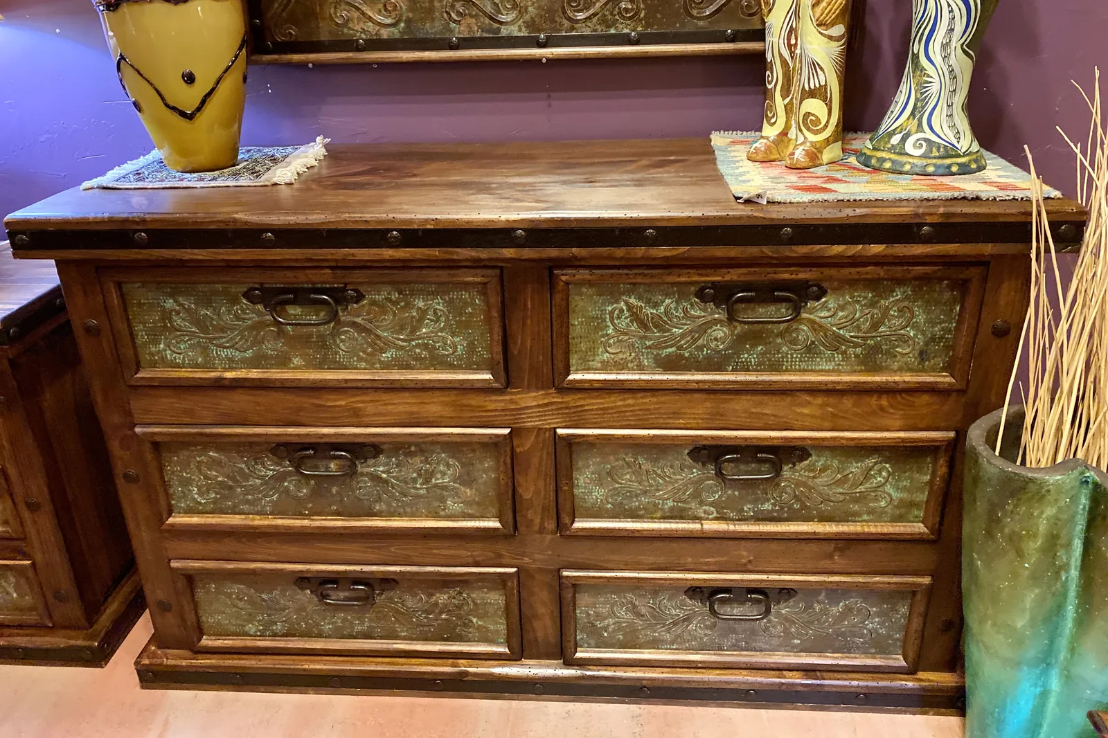 Hacienda Ornate Acid Washed Copper Dresser (doable in Copper)