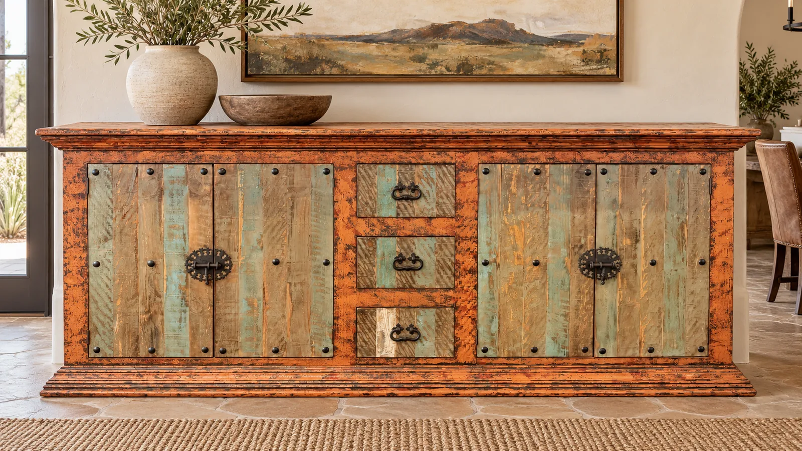 Terracotta Wash Chameleon XL Buffet