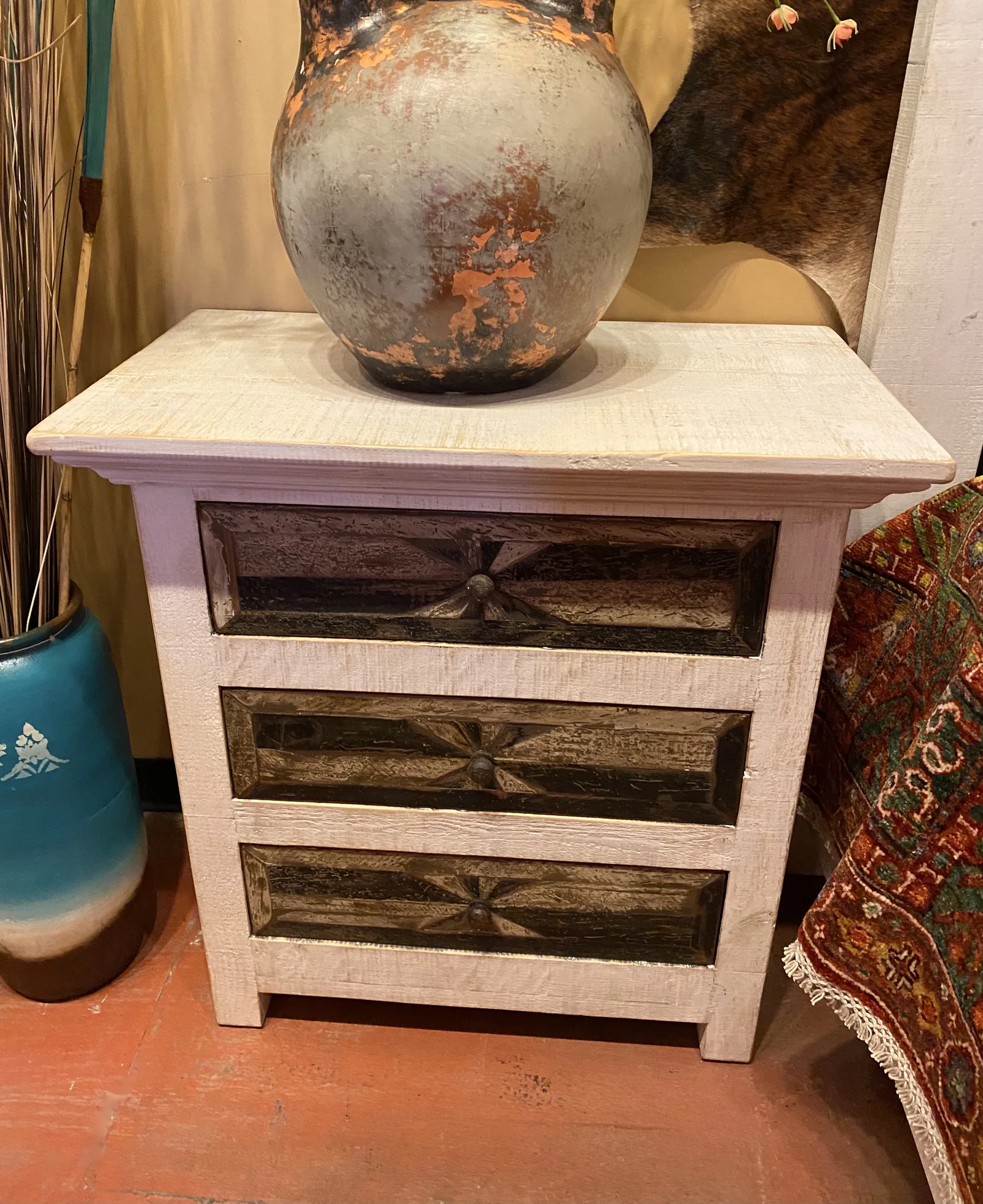 Starbust Nightstand in Whitewash