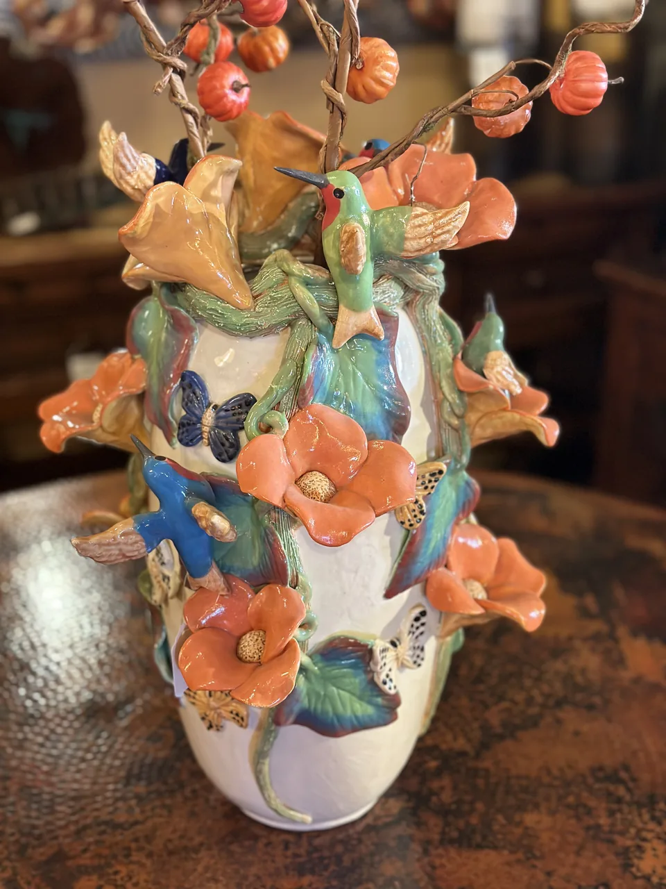 “The Flowers-Suckers” Sculptured Vase