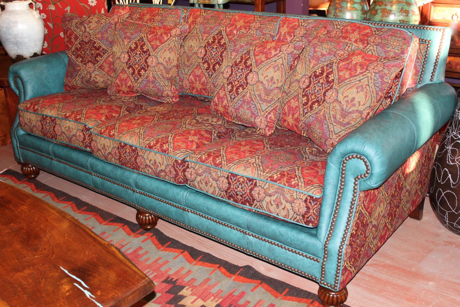 Hindley Cheyenne Turquoise Sofa