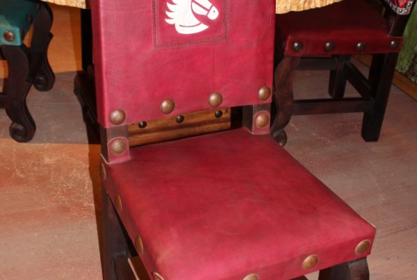 Argentina Embroidered Horse Chair in Red Guinda