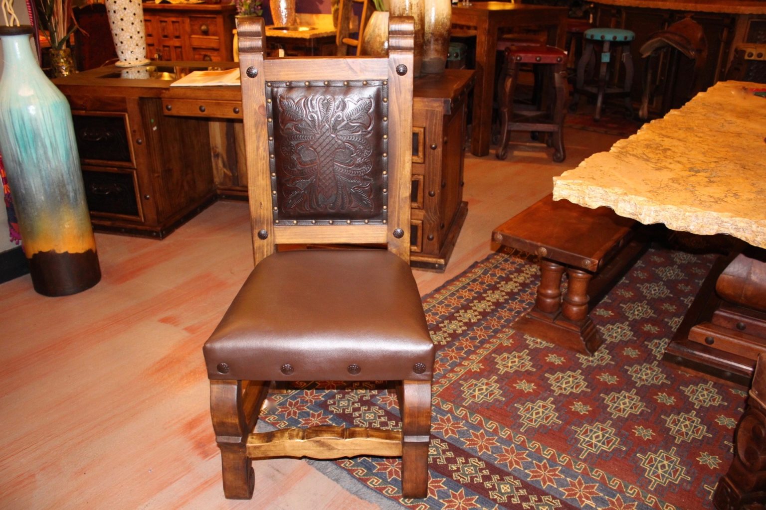 Hacienda Tooled Leather Chair