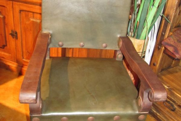 Argentina Leather Armchair in Forest Green