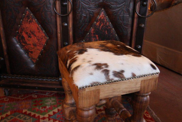Square Chuy Cowhide Stool