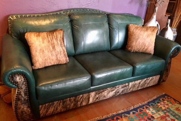 "The Look" Leather & Cowhide Sofa
