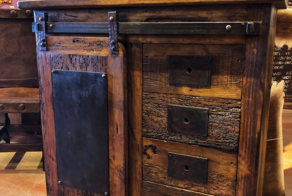 Sliding Barn Door Small Buffet