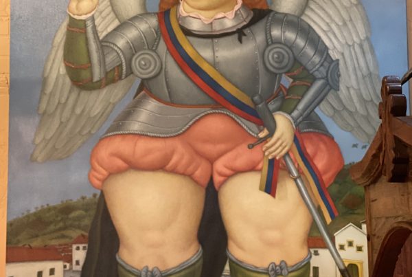 Botero Style Original Painting of "Archangel Michael in Armure"
