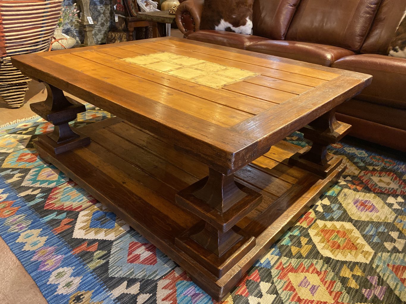 Lathed Legs Coffee Table