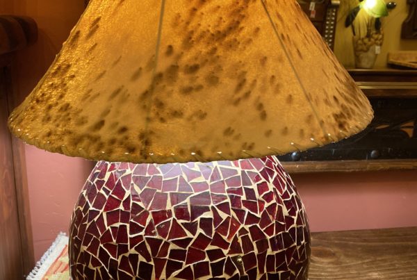 Mosaïc Ball Table Lamp in Red