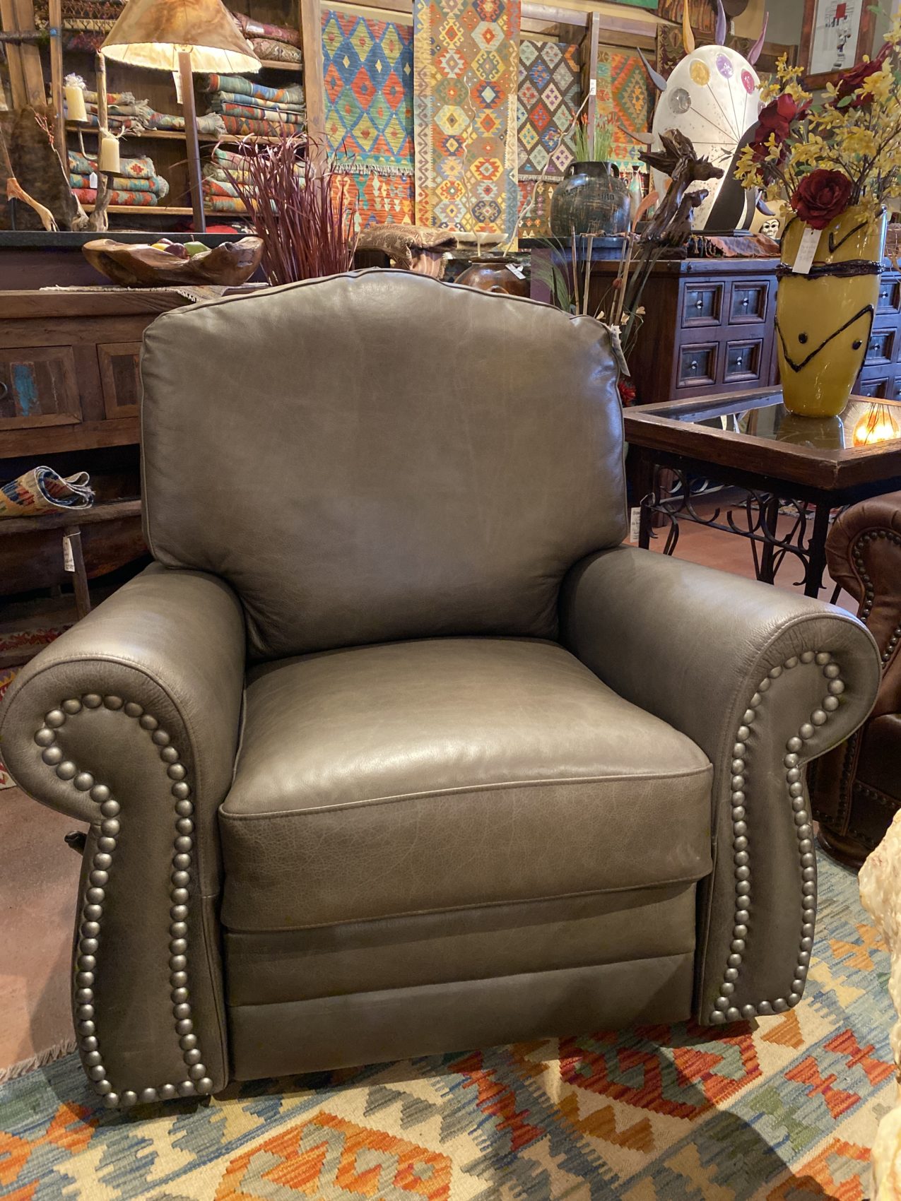 "The Look" Grey Taupe Glider & Swivel Recliner