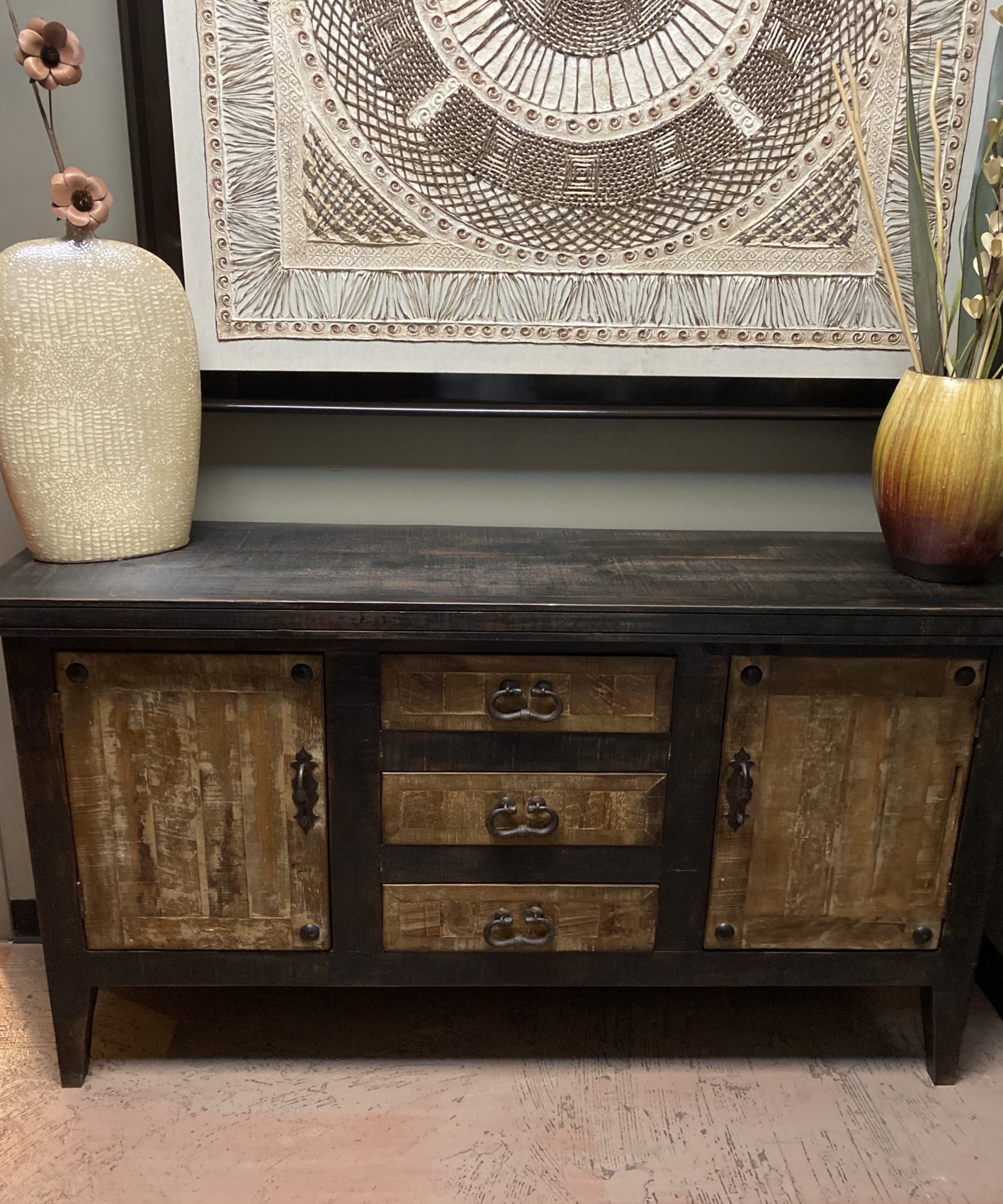 French Provincial Buffet in Black Wash