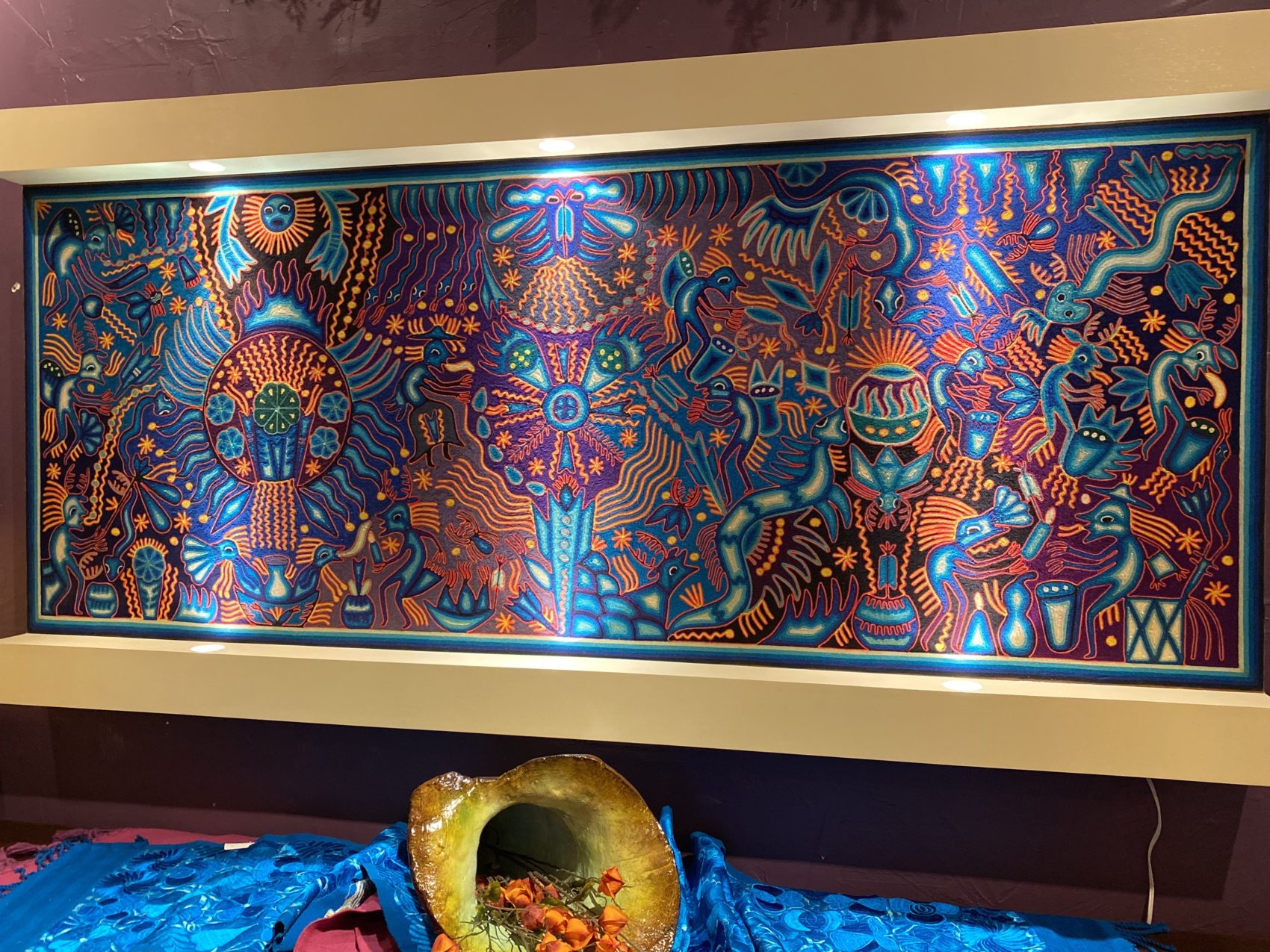 Huichol Yarn Wall Art: "Bliss"