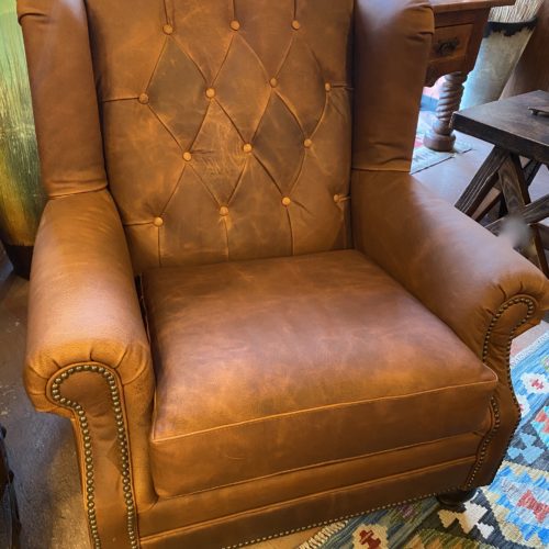 Bison Leather Accent Chair