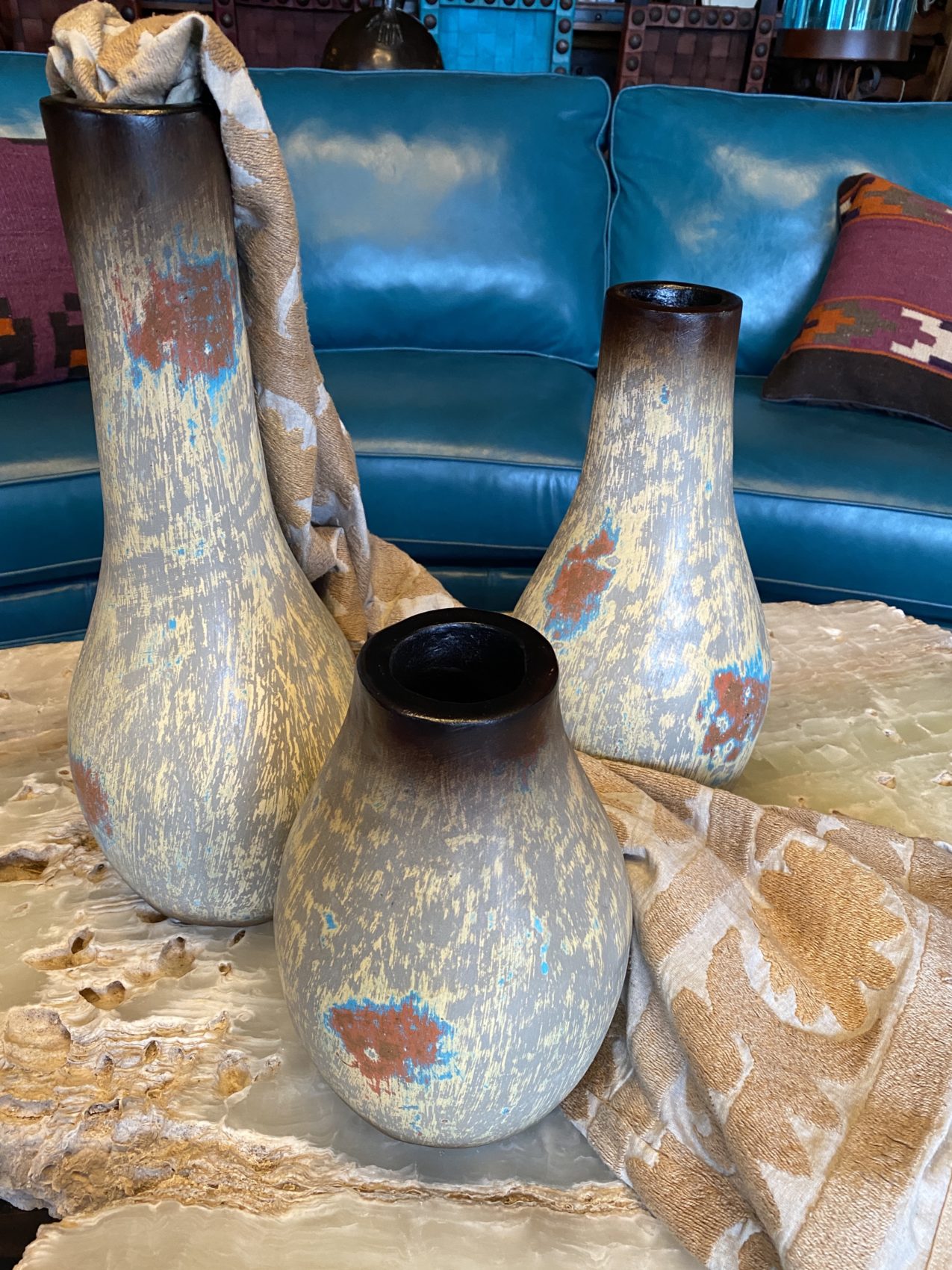 "Opal" Set of 3 Vases