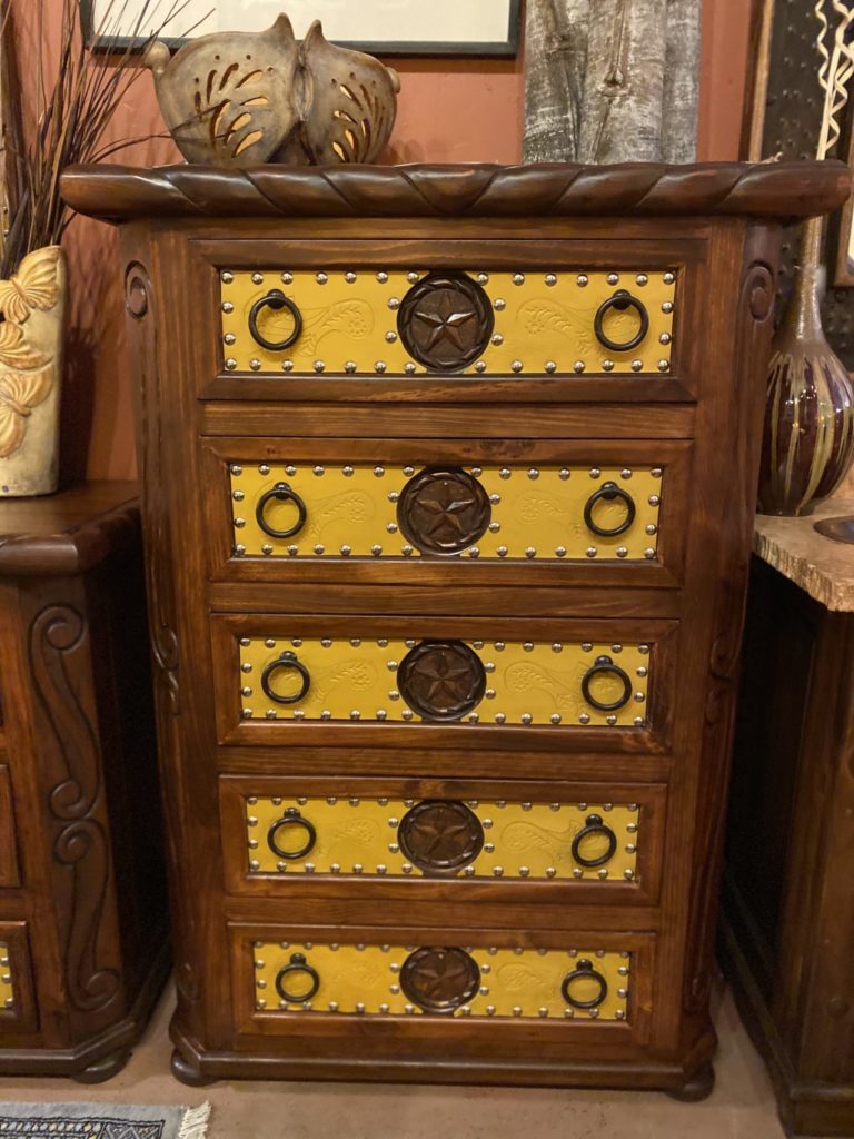 Lone Star Tooled Leather Tallboy in Yellow