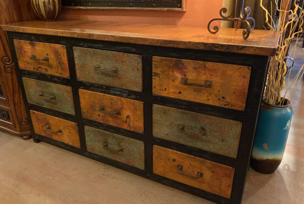 Checkered Copper Dresser
