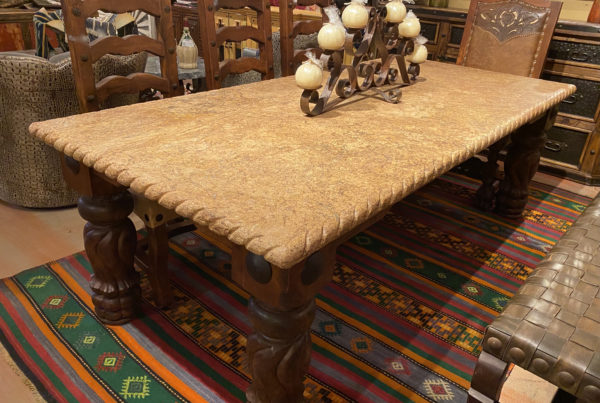 Roped Travertine table