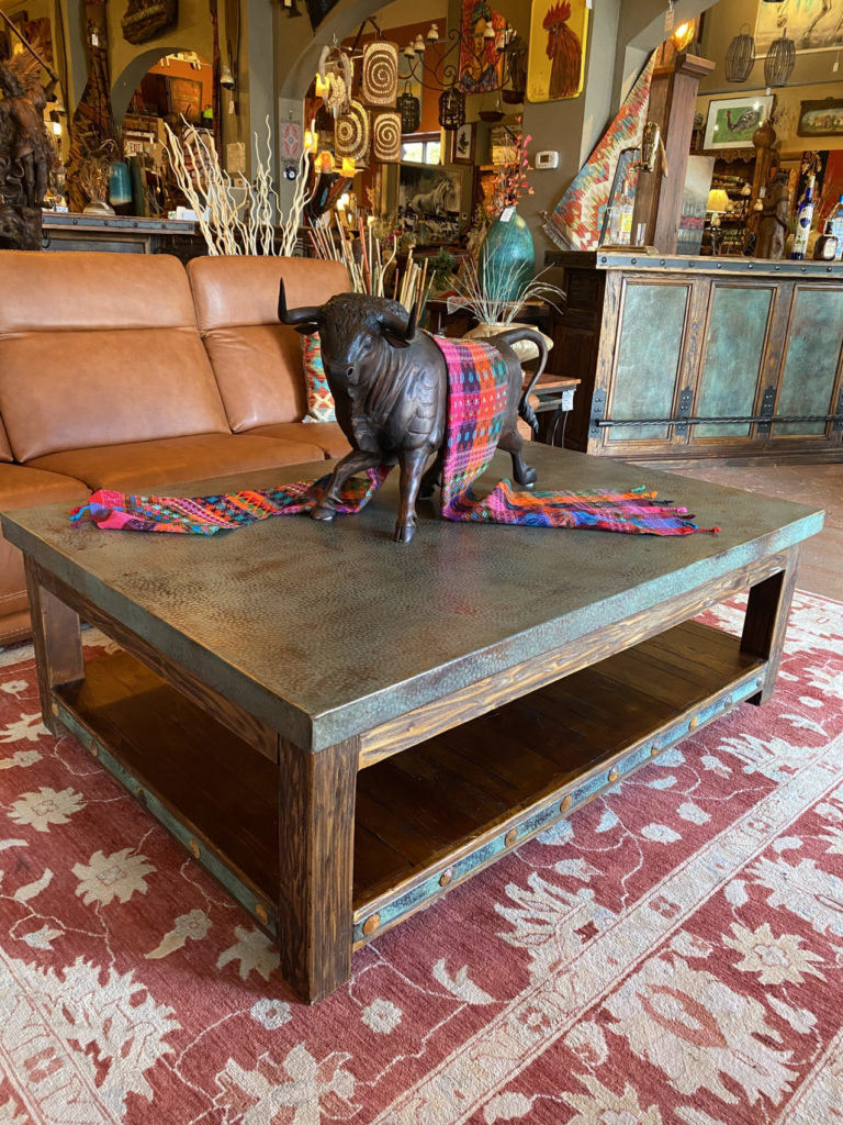 Patina Copper Coffee Table