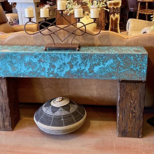Blue Acid Washed Copper Console