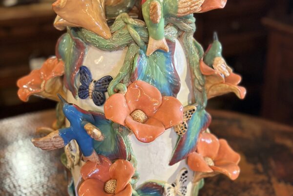 "The Flowers-Suckers" Sculptured Vase