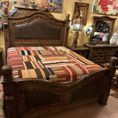 Cheyenne Tooled Leather Bed