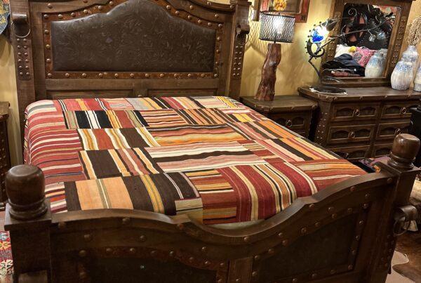 Cheyenne Tooled Leather Bed