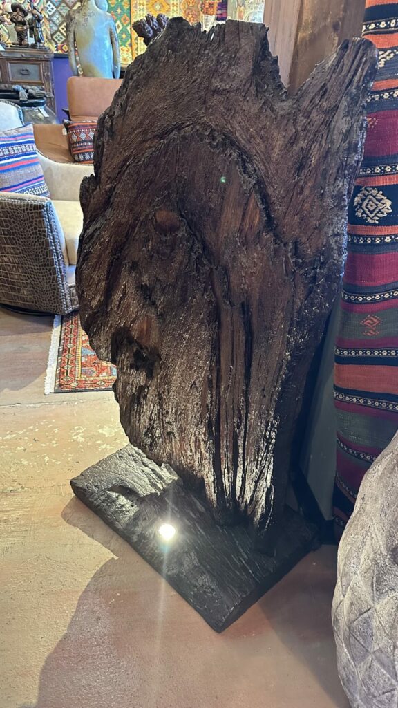 Live Edge Natural Sculpture with Light