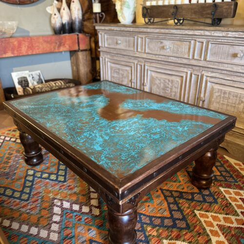 Blue Acid Washed Coffee Table