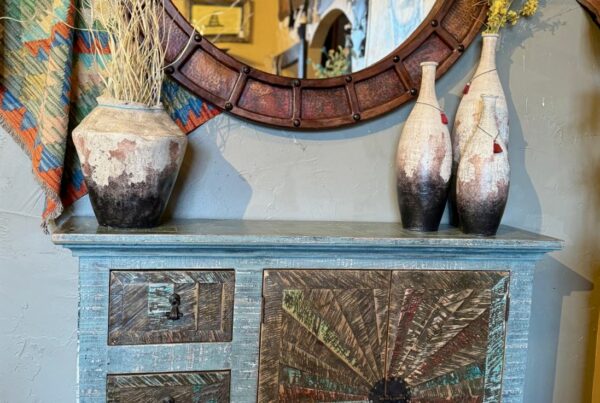 Small Blue Wash Pie Buffet