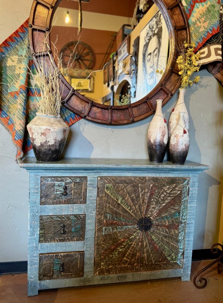 Small Blue Wash Pie Buffet